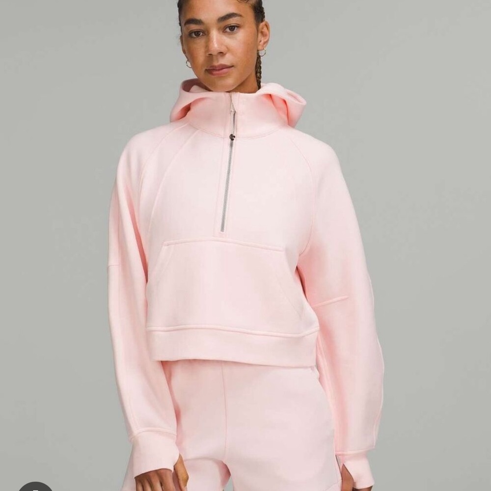 Strawberry Milkshake Lululemon Scuba 1/2 Zip Hoodie. Pink lululemon.